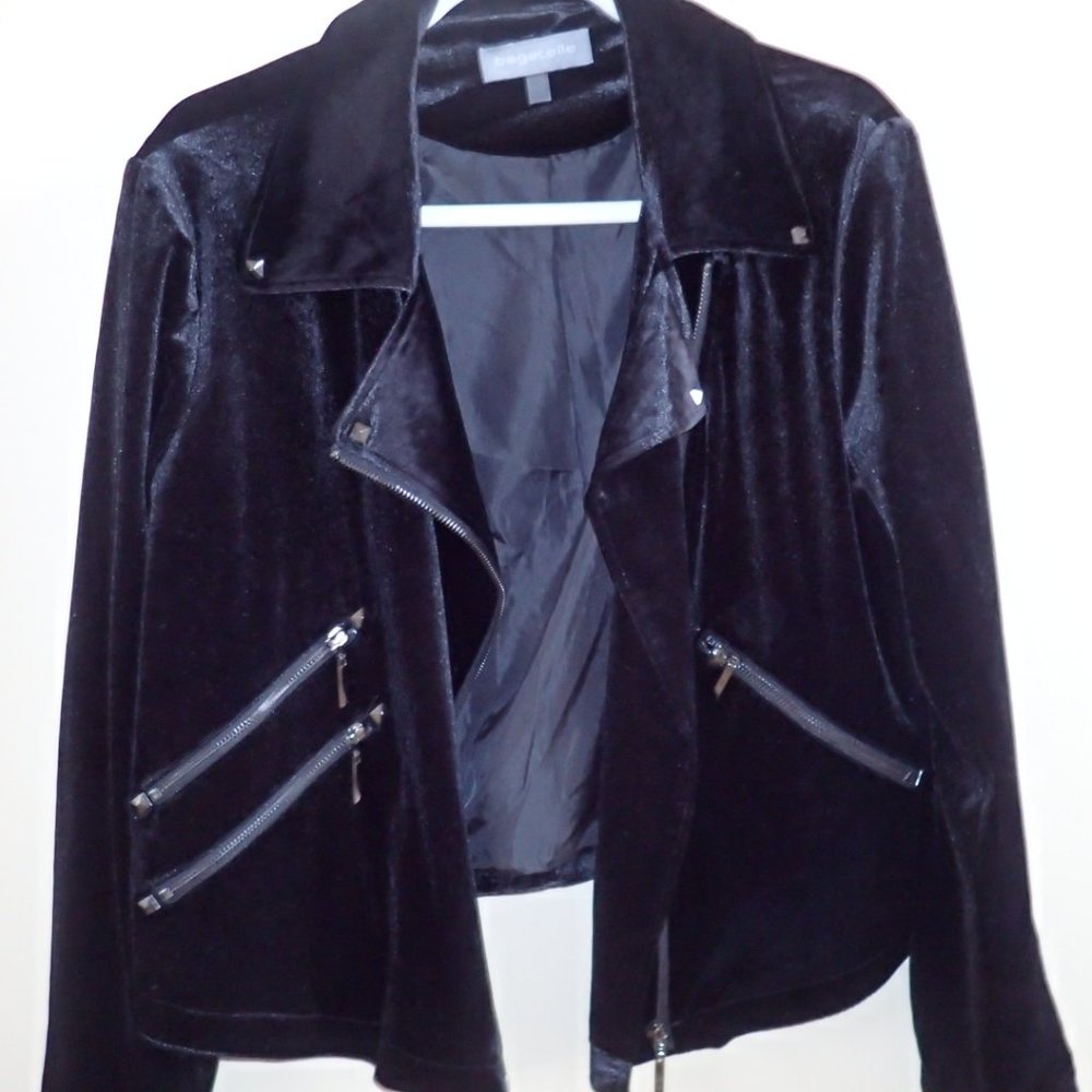 BLACK VELVET BAGATELLE MOTO JACKET